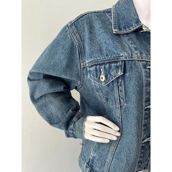 Vintage Y2k Looney Tunes Tweety Bird Jean Jacket Blue Denim size Large - Picture 9 of 13